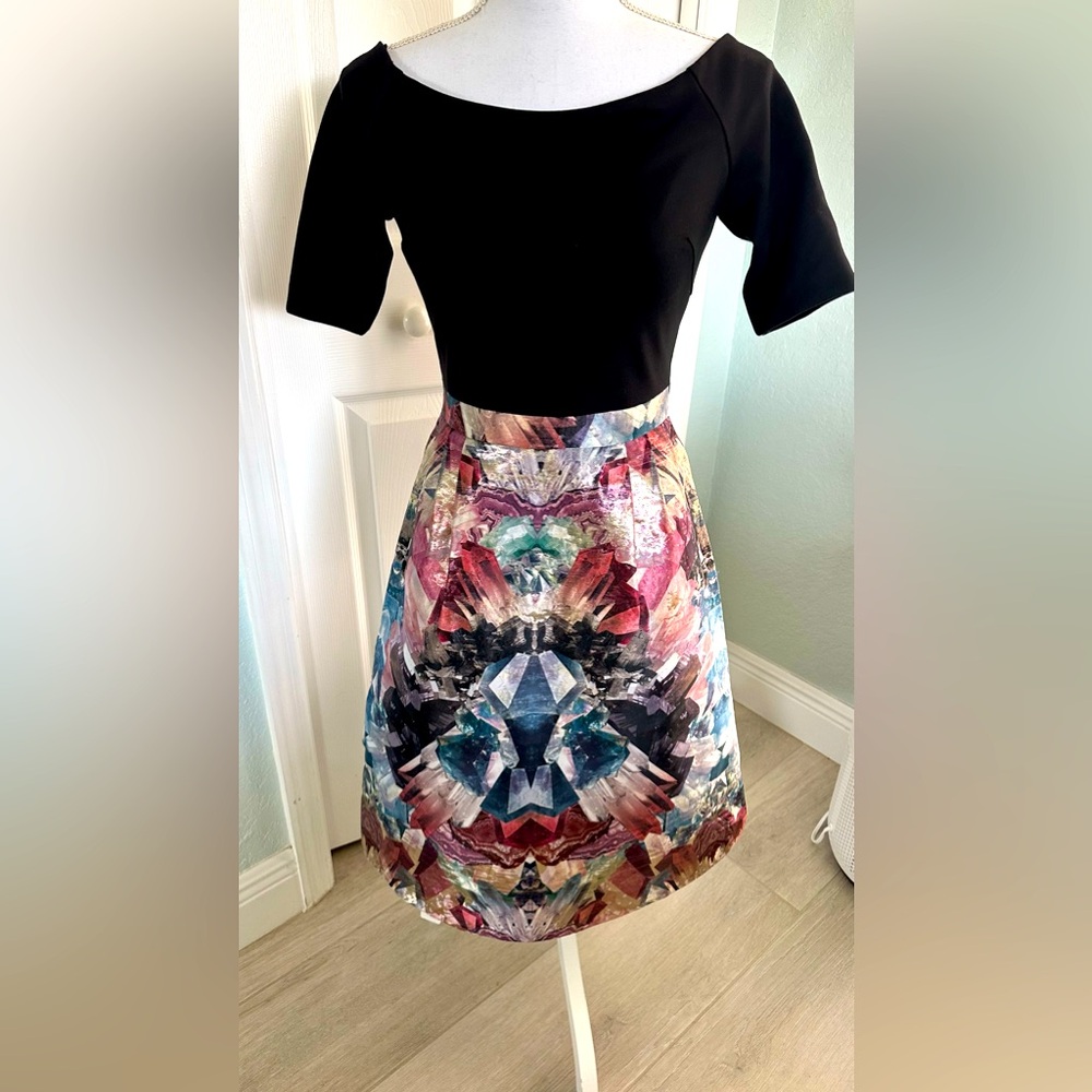 Ted Baker London Mirrored Minerals Tulip Dress NWOT Size 1 (US 4)